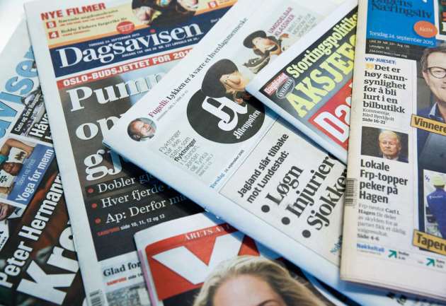 Norske aviser gikk så det suste i fjor - samlet overskudd på 850 millioner kroner